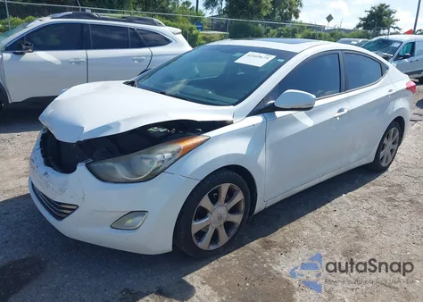 2012 Hyundai Elantra Limited z USA, uszkodzony, nr VIN 5NPDH4AE1CH081335